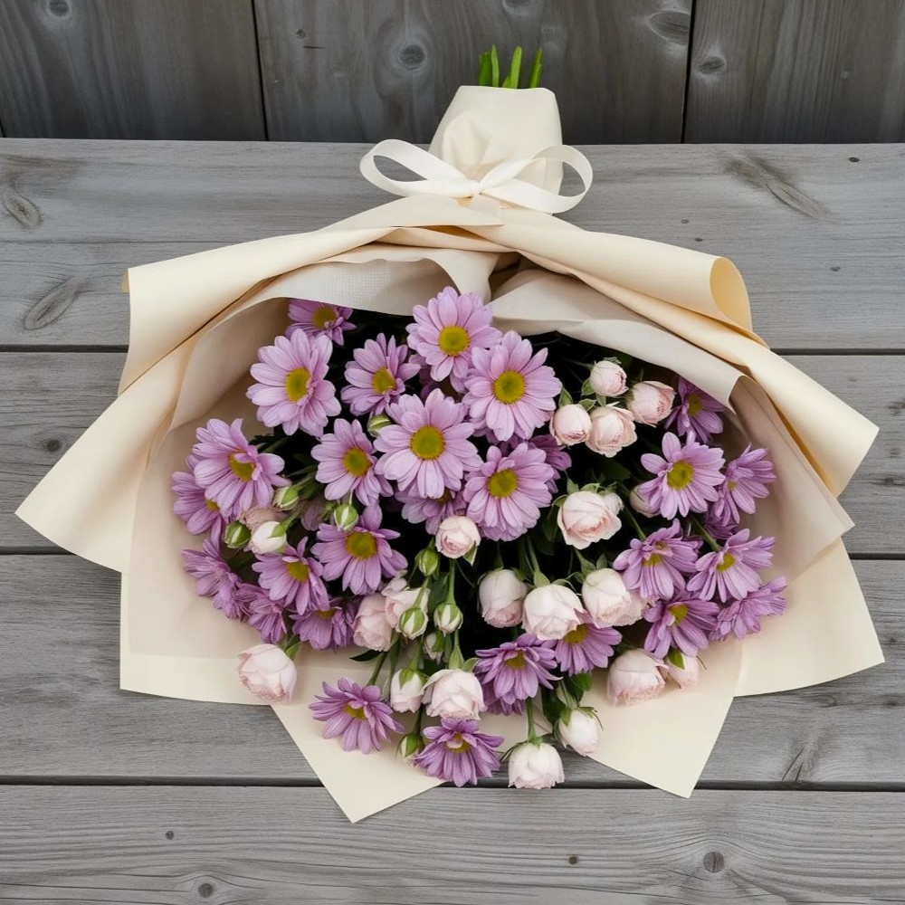 Букет цветов из: Розы и Хризантемы в Рубцовске Алтайский Край