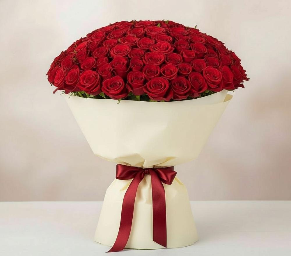 Букет 101 Красная роза Милано в Рубцовске Алтайский Край