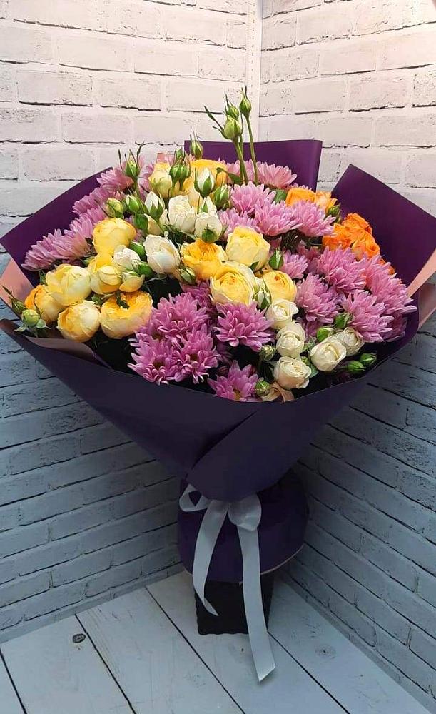 Букет цветов из: Хризантемы и Розы в Рубцовске Алтайский Край
