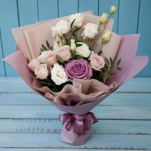 Букет цветов из:  Розы и Лизиантусы в Рубцовске Алтайский Край