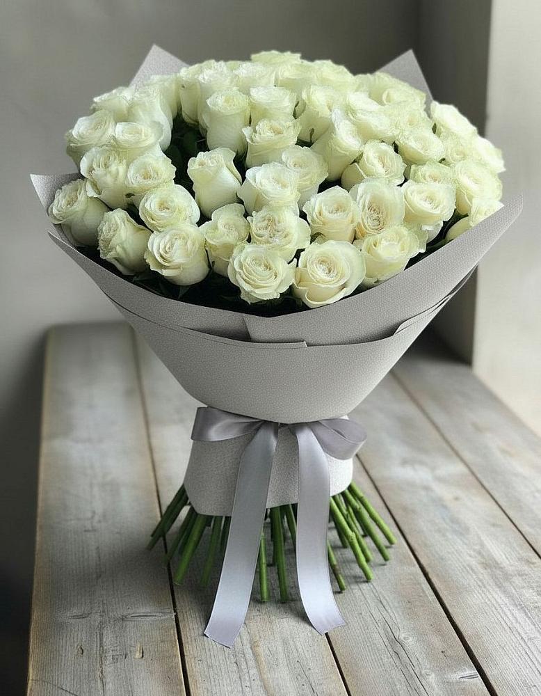 Букет 35 Белых роз в Рубцовске Алтайский Край