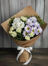 Букет цветов из:  Хризантемы и Розы в Рубцовске Алтайский Край