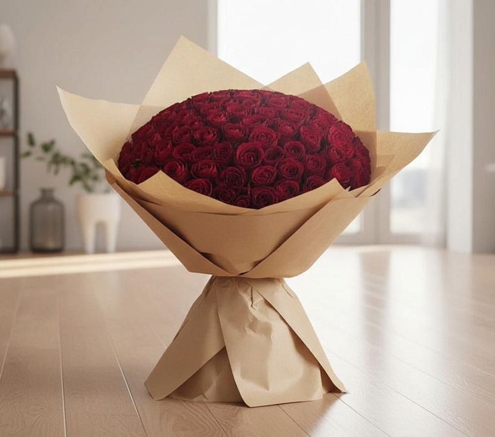 Букет 101 Красная роза в Рубцовске Алтайский Край