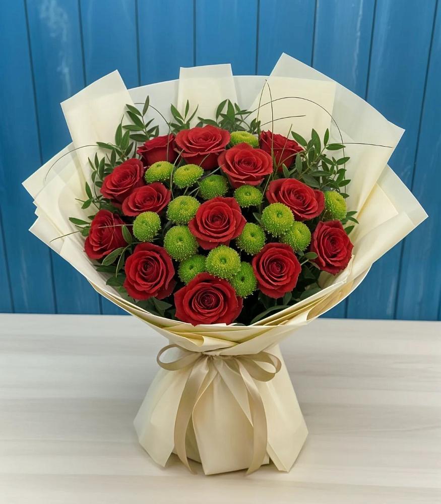 Букет цветов из: Розы и Хризантемы в Рубцовске Алтайский Край