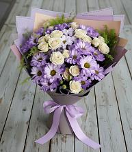 Букет цветов из:  Хризантемы и Розы в Рубцовске Алтайский Край